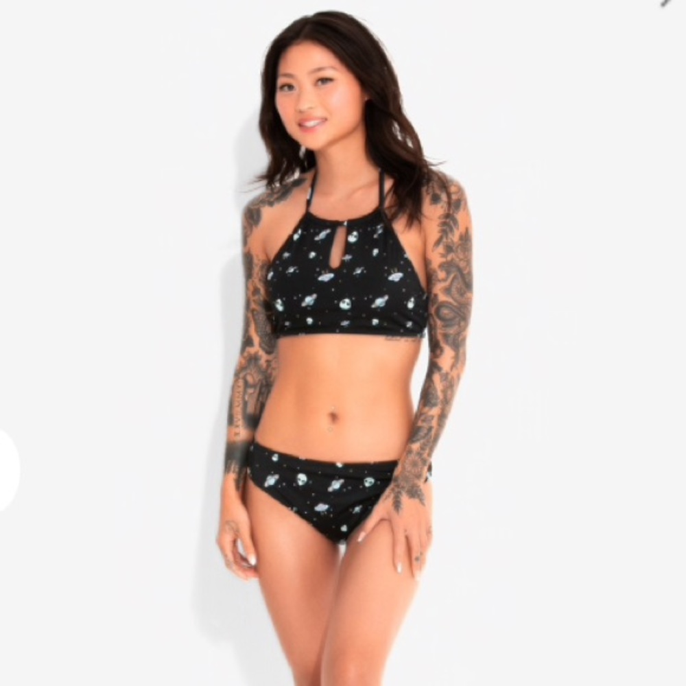 Hot Topic Midnight Hour Alien Halter Swimsuit - Picture 2 of 6
